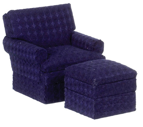 Traditional Club Chair, Ottoman